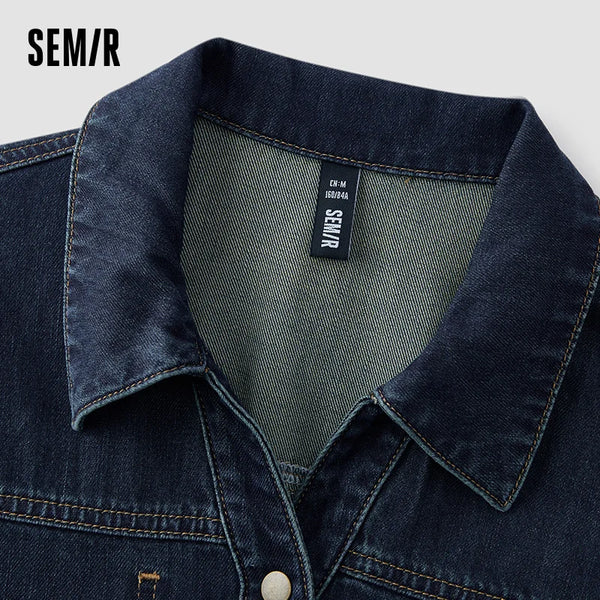 រ៉ូប ស្ត្រី Semir Denim កាត់ ចង្កេះ ចង្កេះ Cargo Style Slim Vintage Mini 2026 ម៉ូដ ទាន់សម័យ ស្លៀក ប្រចាំថ្ងៃ ធម្មតា