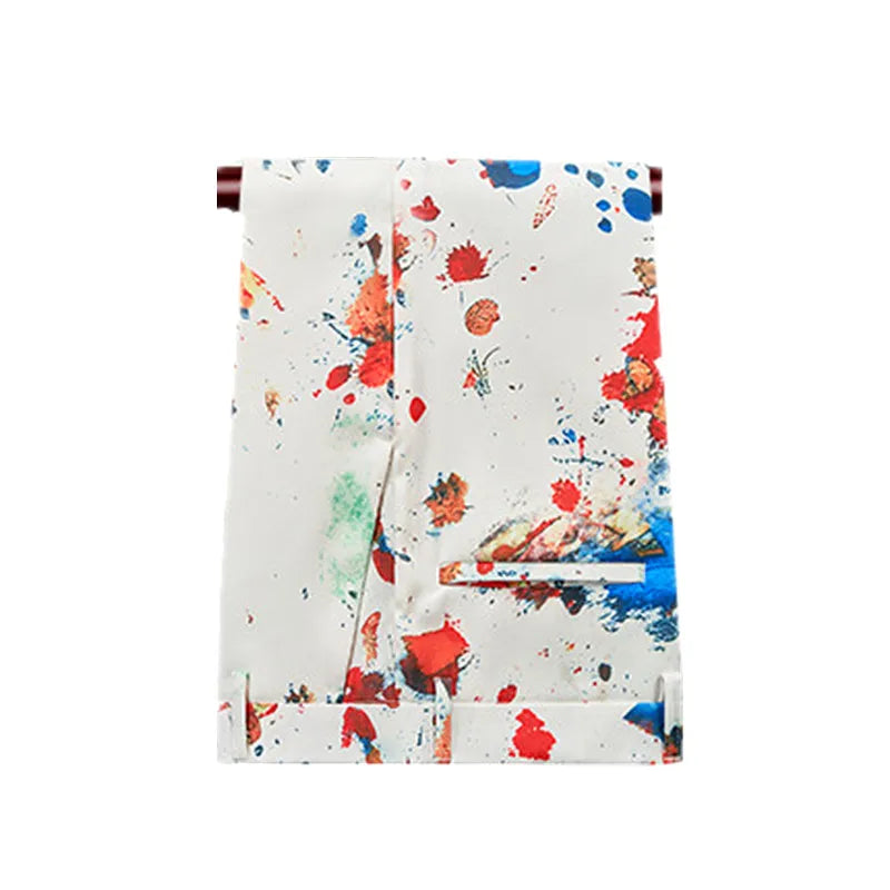 Fashionable Blue Men Suit Pants with Abstract Swirl Print - Perfect for Daily Styling Trousers. Asian Sizes M-5XL, 6XL.