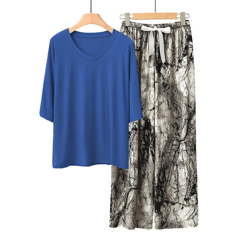 Women's Sleepwear 2026 Spring Summer New Pajamas Sets Casual Home Clothes Modal 2PC Sleep Suit House Wear Conjuntos De Pijama