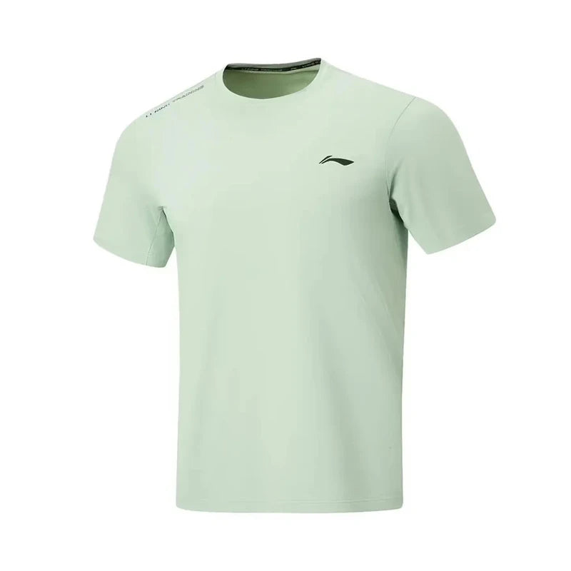 អាវយឺតហ្វឹកហាត់បុរស Li-Ning LN DRY 81% Polyester 19% Elastane ទំហំធម្មតា អាវយឺតដៃខ្លី LiNing មានខ្យល់ចេញចូលបាន ATSW195