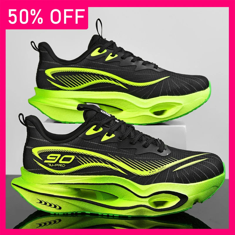 Unisex Sports Shoes Rebound Cushioning Soft Sole Professional Training Shoes Light Marathon Fitness Comfortable Running Shoes