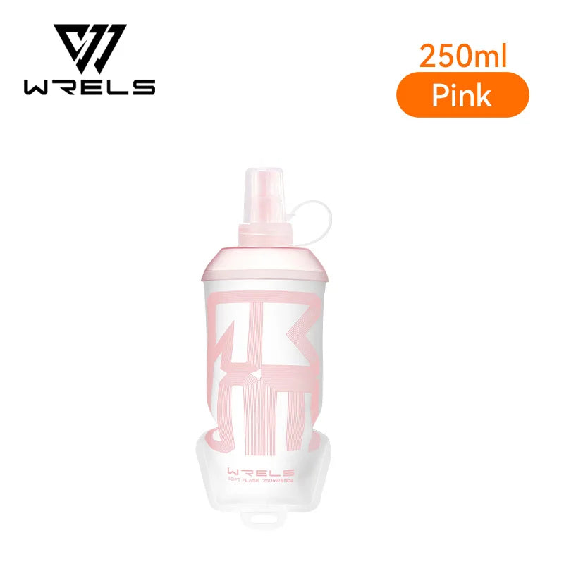 WRELS TPU Soft Water Bottle BPA‑Free Collapsible Flask Leakproof Soft Flask Hiking Climbing Marathon Sports Hydration Pack