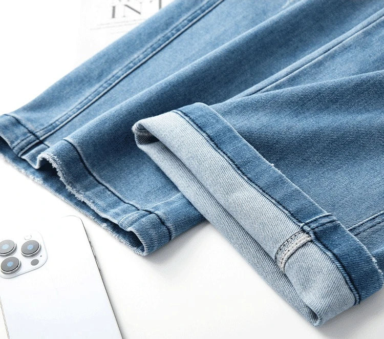 Spring/Summer New Arrivals: Women's Jeans, Blue Stretch Denim Pants, Fashionable Casual Trousers in Asian Sizes.