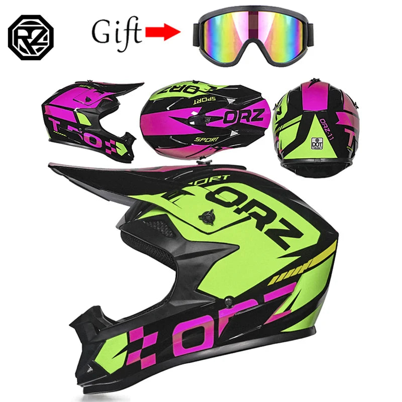 Professional Racing Motocross Helmet Off Road Helmet Motorcycle Off-Road Cartoon Childrenr ATV Motorcycle MTB Helmet