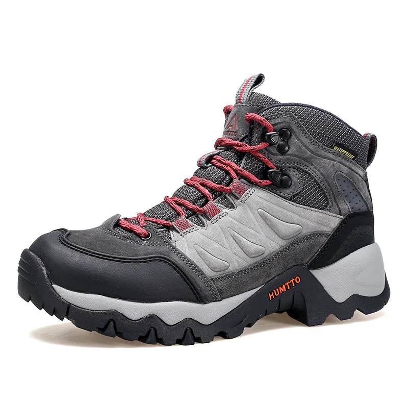 HUMTTO Waterproof Trekking Shoes Womens Luxury Designer Hiking Boots for Women Outdoor Climbing Sneakers New Leather Ankle Boots