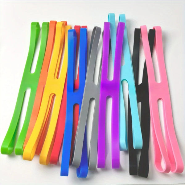 Outdoor Camping Tableware Storage Silicone Elastic Color Tie Cross,for Lunch Box,Dish,Gift Box Packaging,Colorful Cable Ties