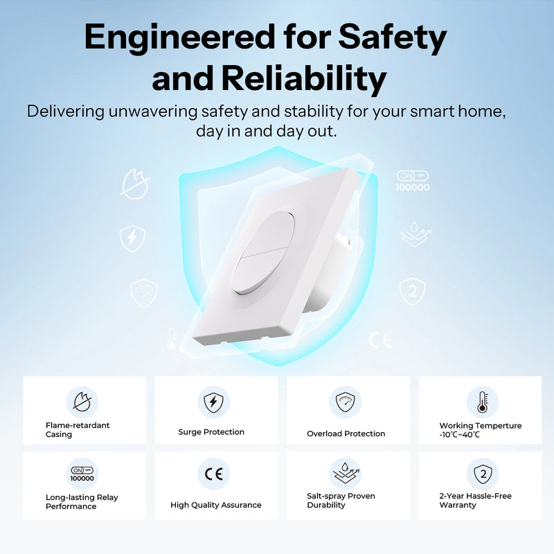 SONOFF Orb-ZBW2L Zigbee 2-Gang Smart Wall Switch MINI-ZB2GS-L-E No Neutral Wire 12A Total Load Dual-Channel Overload Protection