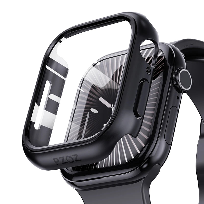 PZOZ Protective Screen Protector For Apple Watch Case Series 11 10 9 8 7 6 SE 46mm Cover Full Protective Screen Protector Case