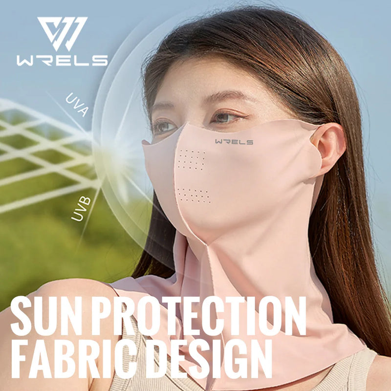 WRELS UV Sun Protection Face Mask Breathable UV Protection Traceless Face Protection Sun Mask Face Cover with Ear Loops Scarf
