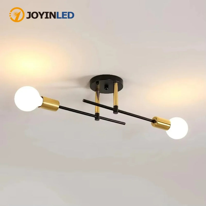 JOYINLED 2-light Simple Decoration Modern Chandeliers Ceiling Lamp Flush Mounted Indoor Room Lights Ceiling Chandelier