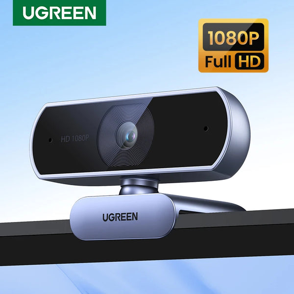 កាមេរ៉ាបណ្ដាញ UGREEN USB Webcam 1080P HD Mini Webcam សម្រាប់កុំព្យូទ័រយួរដៃ កាមេរ៉ាបណ្ដាញ មីក្រូហ្វូនពីរ សម្រាប់ YouTube Zoom Video Calling 2K webcam