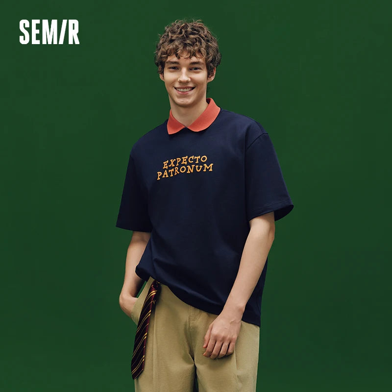 Semir Short Sleeve T-Shirt Men Printed Couple Outfit Pure Cotton Summer Wear 2025 New Style