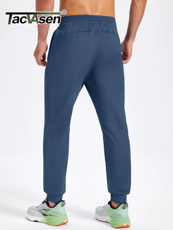 TACVASEN Men's Fleece Joggers with Pockets Winter Warm Pants Workout Athletic Gym Running Sweatpants for Men Drawstring Casual