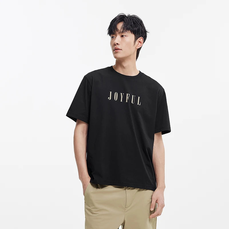 Semir Mens Tshirt 2026 Knitted Inner Wear Printed Crew Neck New Style Versatile Casual Soft Daily Wear