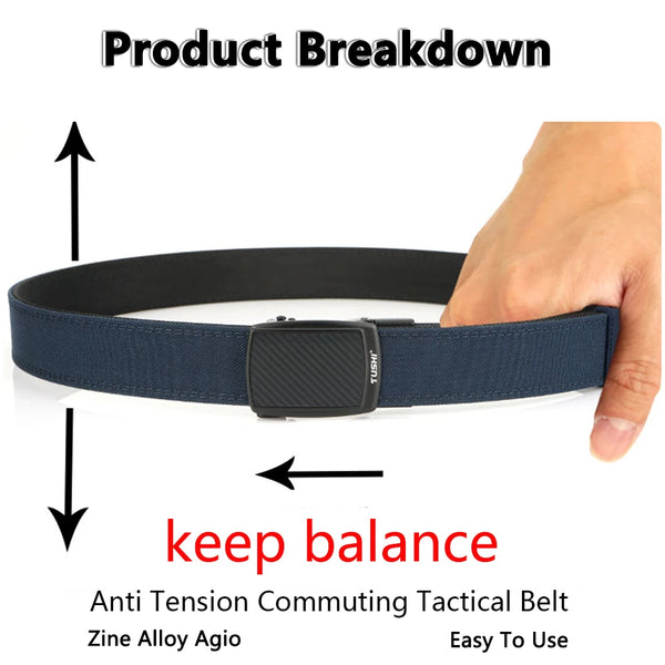 TUSHI Automatic Buckle Belt for Men 38mm Hard Nylon Military Tactical Belt Hunting Gun Belt Male Outdoor Girdle IPSC Accessories