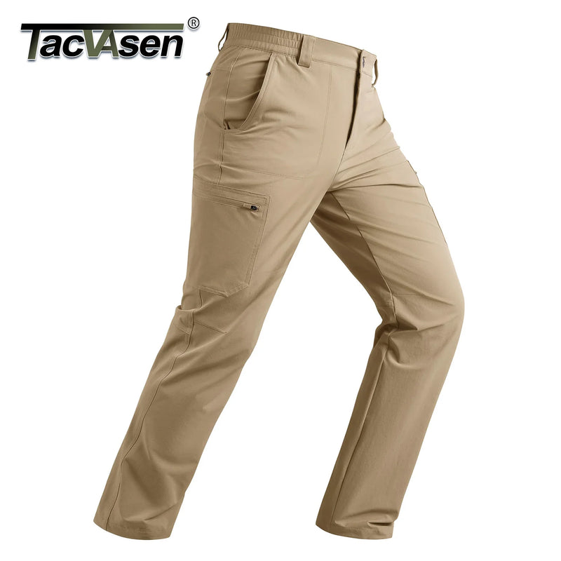 TACVASEN Men's Hiking Cargo Pants Summer Outdoor Lightweight Quick Dry Casual Water Resistant Fishing Work Stretch Pants