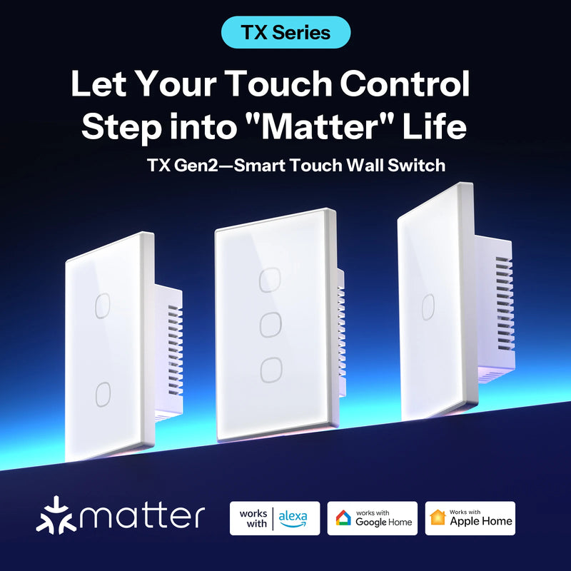 SONOFF TX Gen2 US Smart Touch Wall Switch T6 120 Matter Detach Relay Adjustable Night Switch Locator Apple Ecosystem Compatible