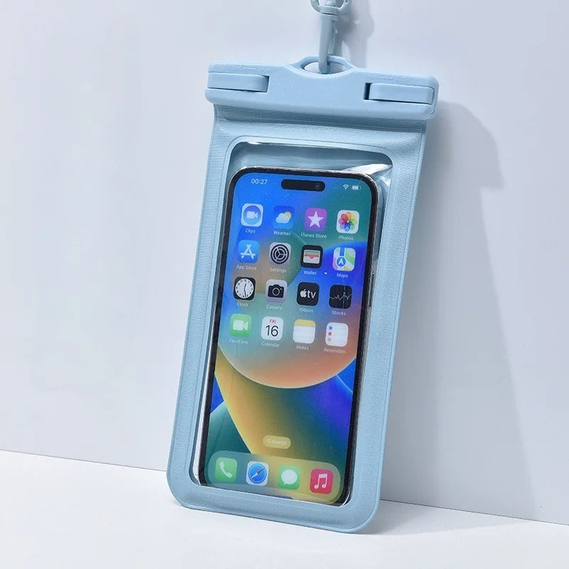 1pc Extra-Large Waterproof Phone Pouch Touch Screen Compatible Floating Dry Bag for Swimming,Snorkeling,Take Photos Underwater