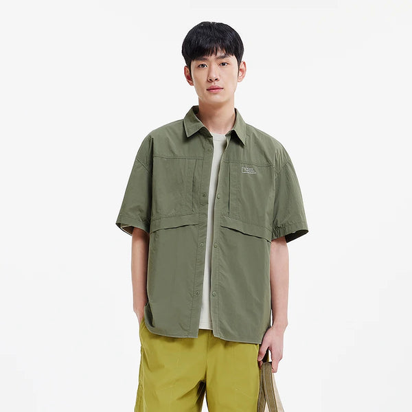 អាវបុរស Semir ការពារកាំរស្មីយូវី មានអារម្មណ៍ត្រជាក់ ដៃខ្លី រលុង អាវក្រៅផ្ទះ 2026 ទន់ ស្រួល ម៉ូដពាក់ប្រចាំថ្ងៃ