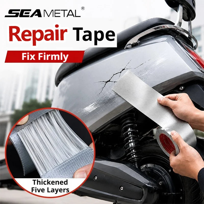 SEAMETAL Waterproof Duct Tape Self‑Adhesive Repair Sticker Fiberglass Reinforced Tapes for Electric Vehicle Motorcycle Shell