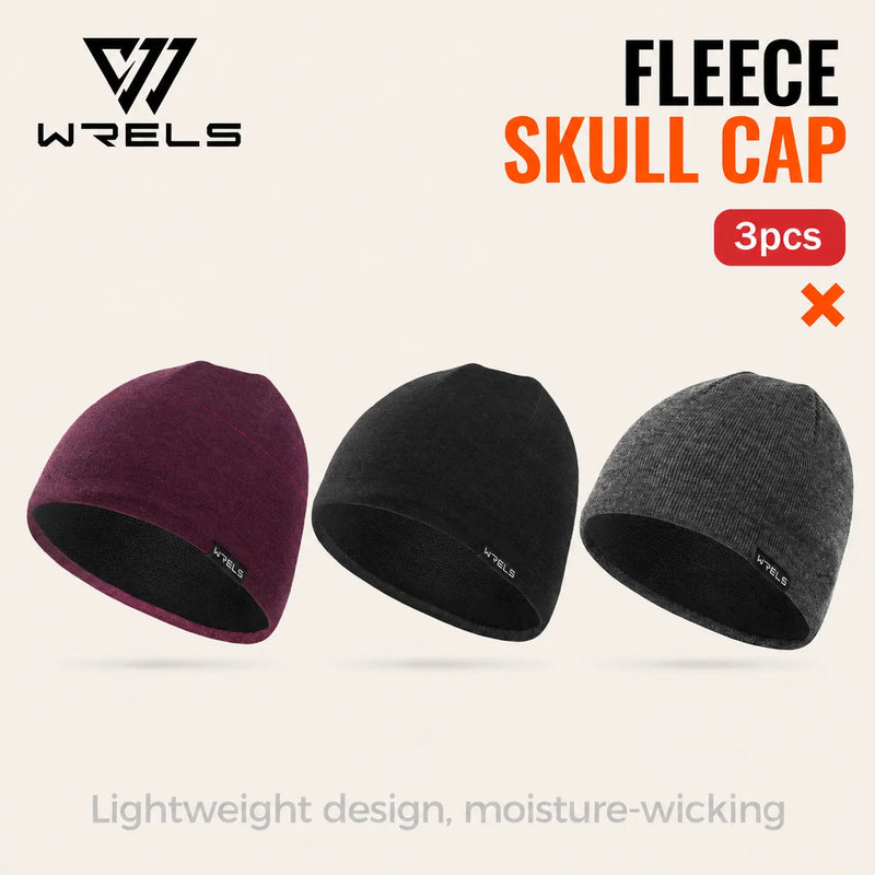 WRELS Running Beanie Windproof Warm Hat Fleece Lined Stretch Elastic Anti Cold Skiing Winter Outdoor Men Women Thermal Skull Cap