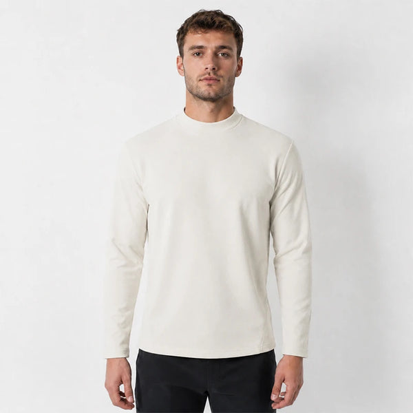 SBWL Fashion Winter/Autumn Men's High-Quality New Outdoor Sports Long-Sleeved T-Shirt Simple Style Warm Round Neck Tops