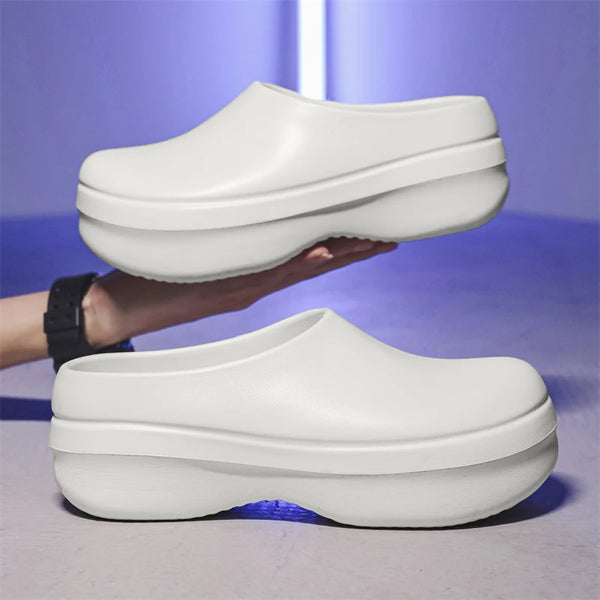 Hotel Chef Slippers Four Season New Non-slip Waterproof Oil-proof Soft-sole Kitchen Work Shoes Men's Outdoor Casual Safety Shoes
