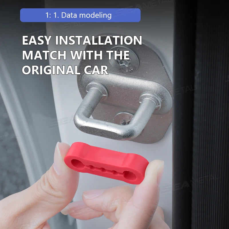 SEAMETAL 4pcs Universal Car Door Lock Damper Buffer Sillcone Deadener Seal Shock Absorber Noise Insulation for Car Accessories