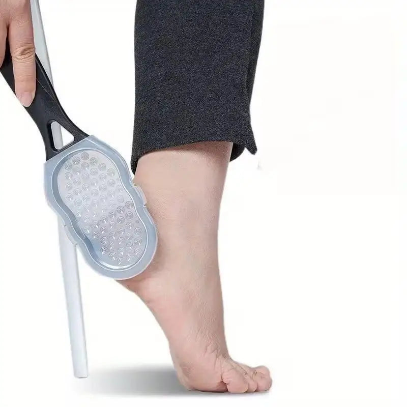 2PCS Stainless Steel Foot File – Splash-Proof, Ergonomic Handle, Coarse/Fine Grit for Home Spa & Gift