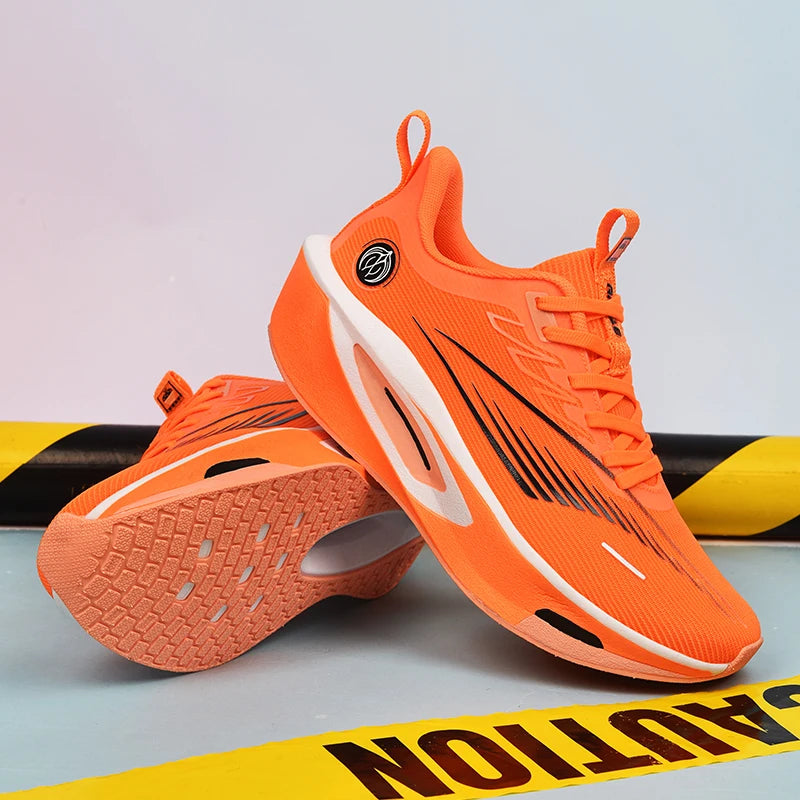 Couple Running Shoes Breathable Mesh Lightweight Cushioning Field Long-distance Running Training Sneakers for Men Women