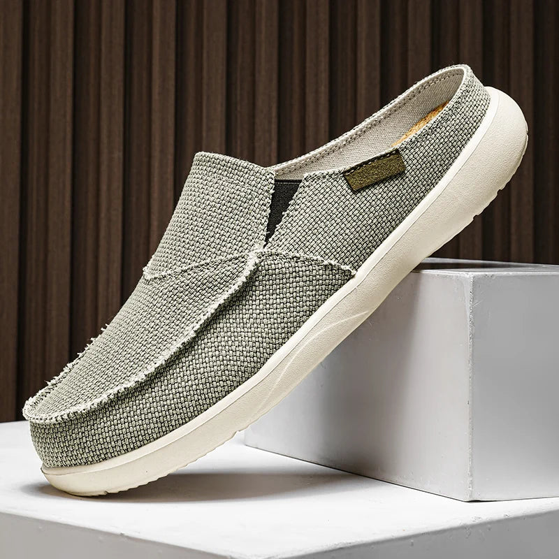 Mens Walking Shoes Ultra Light Mesh Breathable Half Slippers Summer Daily Commuting Versatile Casual Shoes 2025 New Hot Selling