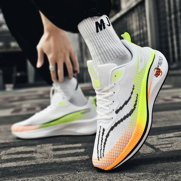 Couples light racing running shoes spring summer new soft sole outdoor casual sports shoes breathable men's women speed sneakers
