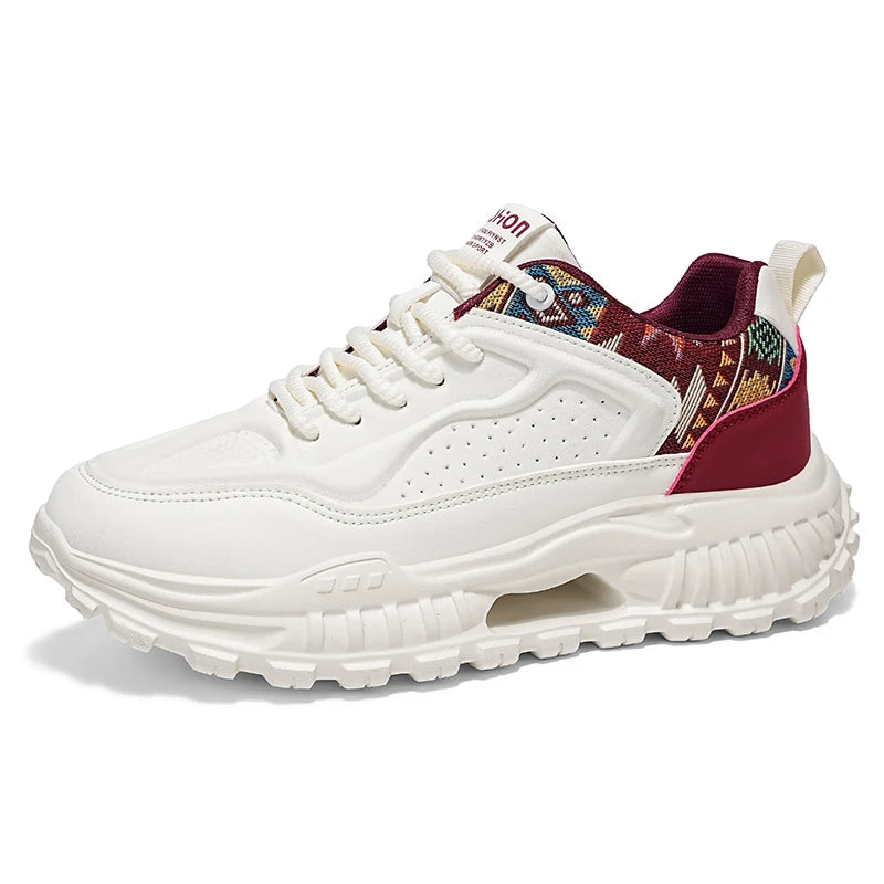 Chunky sneakers four seasons breathable light thick sole soft sole outdoor running fashion comfort students speed sports shoes