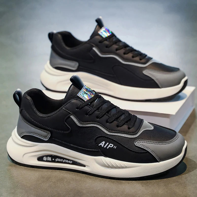 Men's casual sneakers four season soft sole non-slip outdoor racing running shoes fashion students breathable speed sports shoes