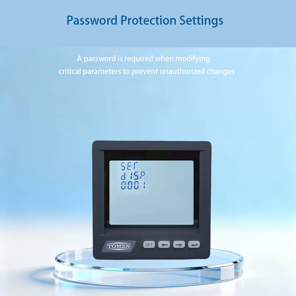 TOMZN 3-Phase 4-Wire Multi-Function Meter | RS485 Password Protection Voltage/Current/Active Reactive Power Monitoring