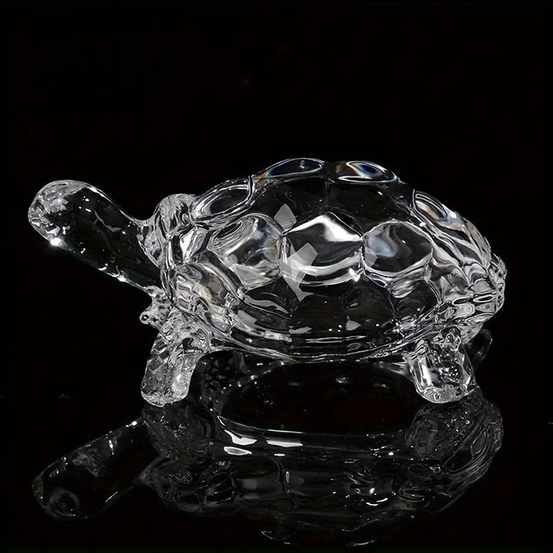 1/2PCS Mini Crystal Tortoise Statue - Chinese Lucky Charm Ideal for Home, Bedroom,Office Decor, Festive Holiday Decoration