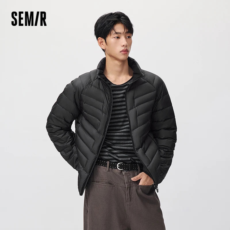 អាវក្រៅបុរស Semir រចនាបថទំនើប ដៃអាវ Raglan ការពារទឹកជ្រាប ឆ្នាំ២០២៦ សម្លៀកបំពាក់ប្រចាំថ្ងៃរដូវរងាថ្មី រចនាប័ទ្មធម្មតាក្នុងទីក្រុង