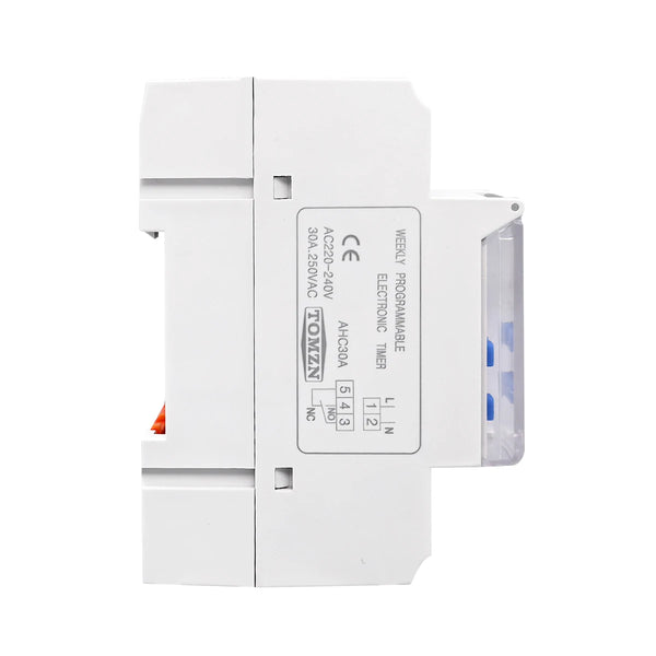 TOMZN 1NO 1NC Din Rail Single Phase Weekly 7 Days Programmable Digital TIME SWITCH Relay Timer AC 220V 230V 12V 24V 48V 16A