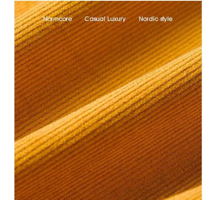 Spring Men's Yellow Long-Sleeve Shirt, Corduroy Collared Shirts, Asian Sizes, Available in Blue, Red, Gray, and Green.