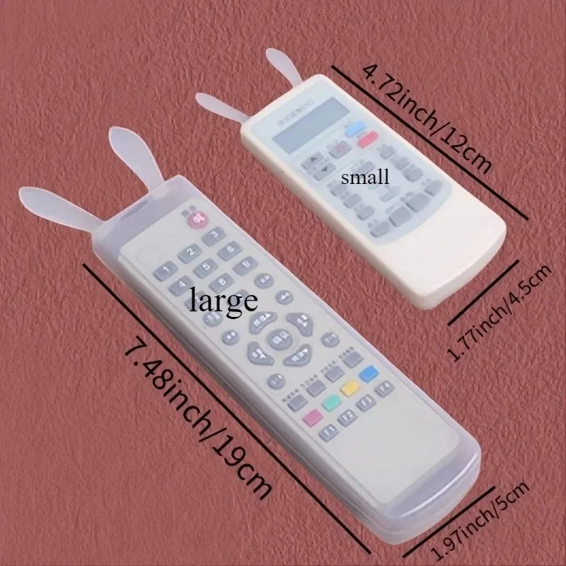 1pc Luminous Silicone Remote Control Cover, Rabbit Ears Dustproof Anti-Fall Protective Case for TV,Air Conditioner Remotes.