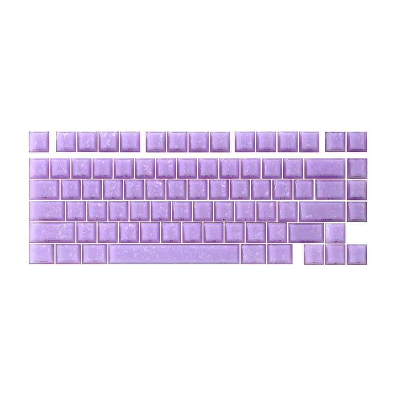 Akko Glassy Carbon Fiber Keycap Set Double-Shot Cherry Profile Side-Printed Keycaps for 61/75/87/Full Size Mechanical Keyboard