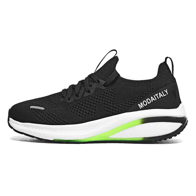 Men Sports Shoes Breathable Mesh Light Thick Sole Anti Slip Spring Casual Running Shoes 2026 New Fashion Lace Up Tennis Shoes