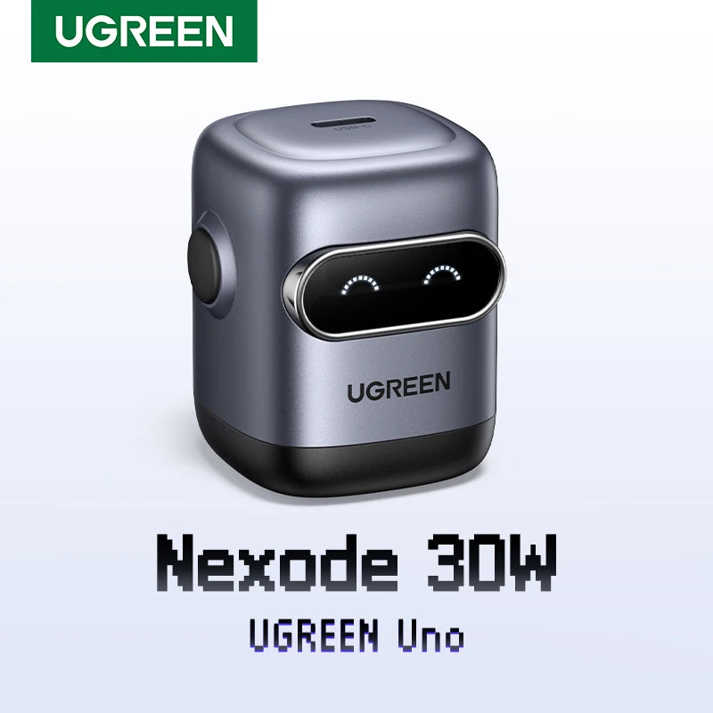 【US Plug】UGREEN 30W GaN Charger 2nd Gen Robot QC4.0 3.0 PPS PD3.0 Fast Charger For iPhone 18 17 16 Pro Max Samsung Xiaomi iPad