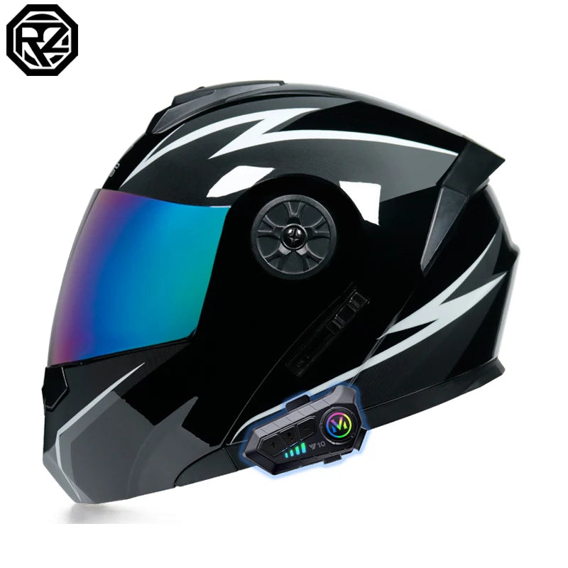 ORZ-161DOT approves Bluetooth motorcycle helmet ABS material modular flip full face helmet Casco Moto