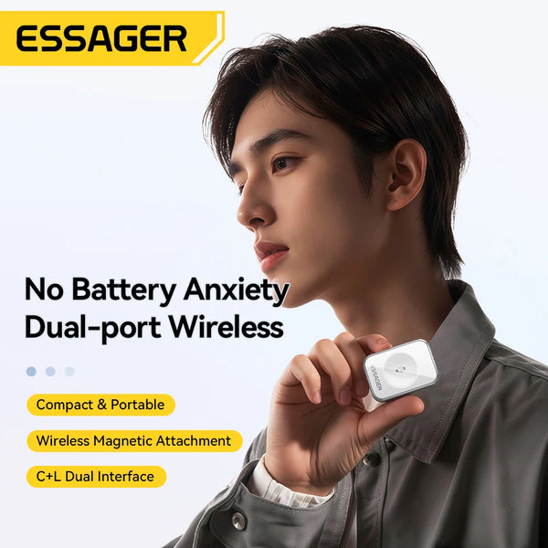 ឆ្នាំងសាកឥតខ្សែ Essager សម្រាប់ iWatch S2-S11 Series SE Series Ultra Series 5W ចល័ត Type-C/Lighting WatchCharger