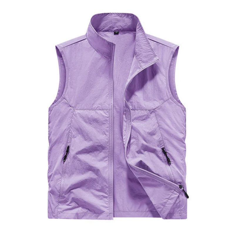 Lightweight quick-drying  waterproof outdoor stand-up collar work jacket customized with logo group activity vest work uniform