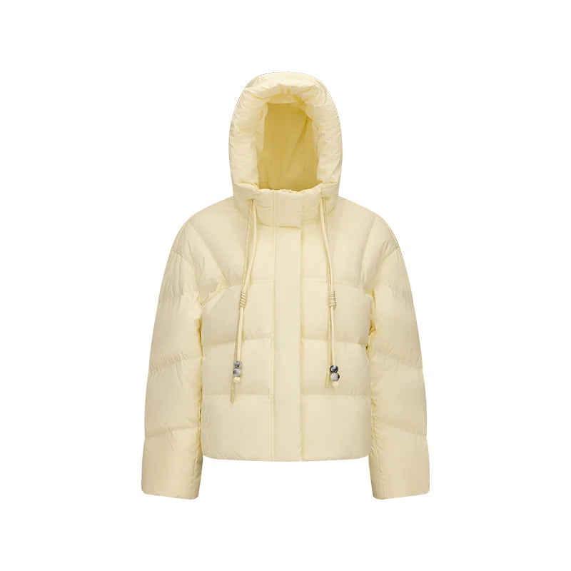Semir Women Down Jacket 80 Percent Down Fill Loose Fit Hooded Minimal Design Puffer 2026 New Winter Daily Wear Comfort Fit