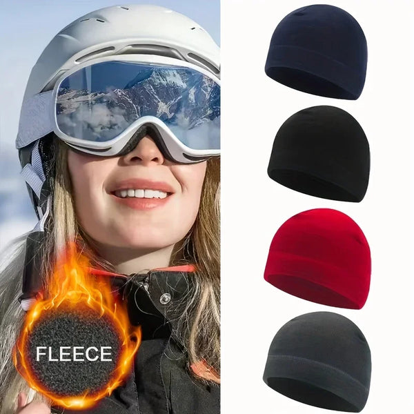 WRELS Winter Cycling Cap Windproof Thermal Ski Helmet Liner Running Skiing Motorcycle Earmuffs Hat Outdoors Cycling Helmet Liner