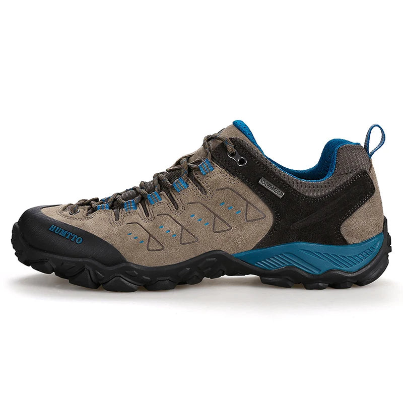 HUMTTO Trekking Shoes for Men Waterproof Climbing Hiking Shoes Mens Sports Luxury Designer Outdoor Leather Safety Sneakers Man