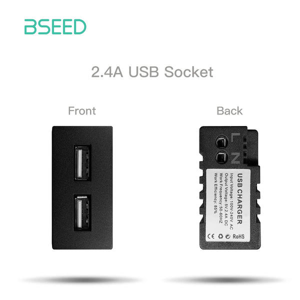 រន្ធដោតអ៊ីនធឺណិតជញ្ជាំង BSEED Cat5 ស៊ុមប្លាស្ទិក គ្រឿងបន្លាស់រន្ធសាក USB ទូរទស្សន៍ ចំណុចប្រទាក់ផ្កាយរណប មុខងារ DIY រួមបញ្ចូលគ្នា